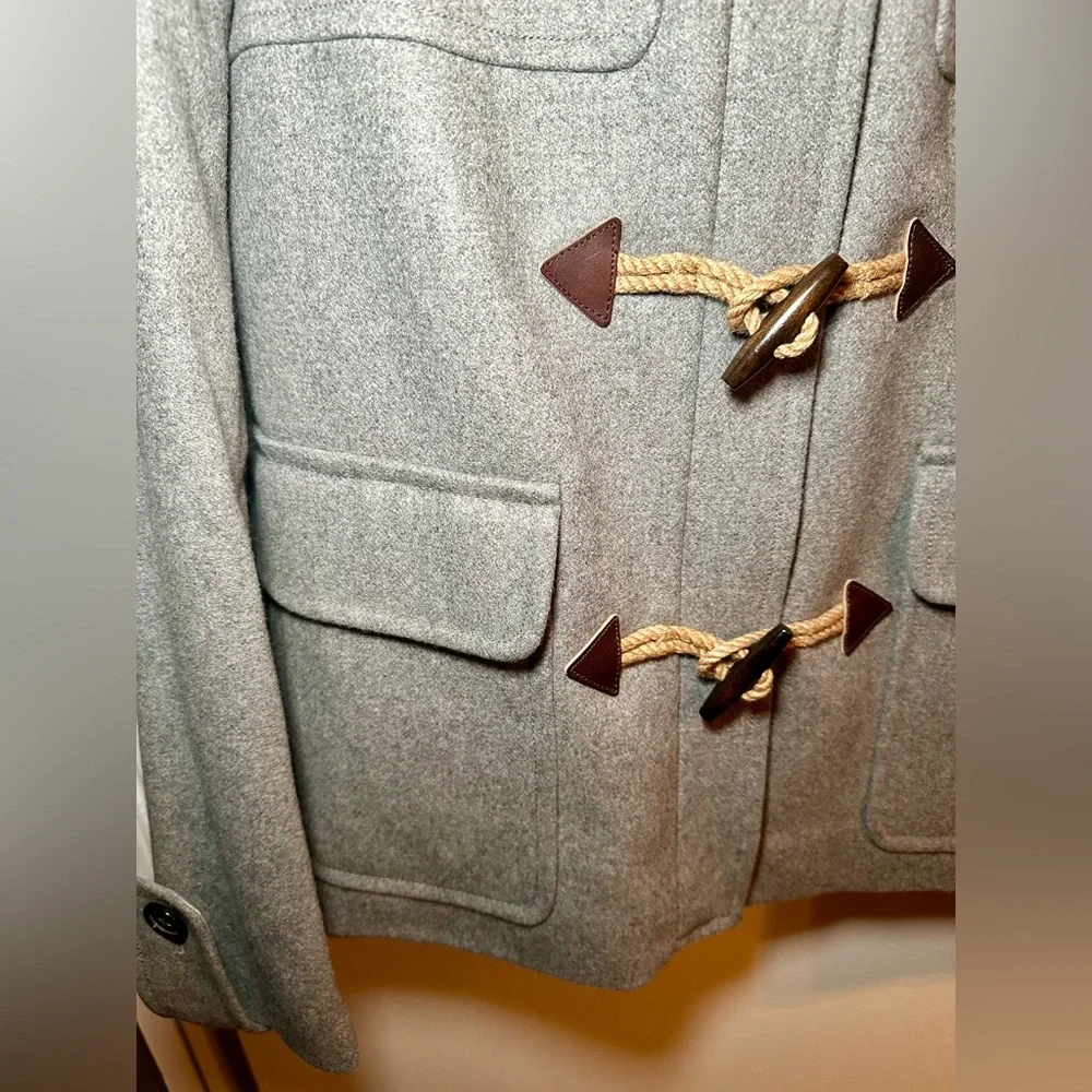 J. Crew gray classic duffle coat with toggles Size 12 - Picture 4 of 16